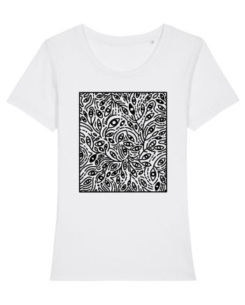 Tricou planta cu ochi White