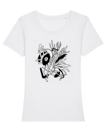 Ascunziș Tricou mânecă scurtă guler larg fitted Damă Expresser