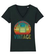 I'm Old Enough To Be Vintage Floppy Disk Tricou mânecă scurtă guler V Damă Evoker