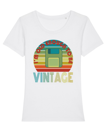 I'm Old Enough To Be Vintage Floppy Disk White