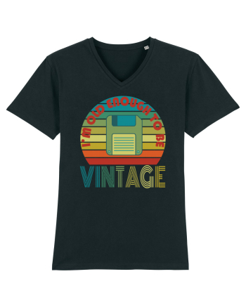 I'm Old Enough To Be Vintage Floppy Disk Black