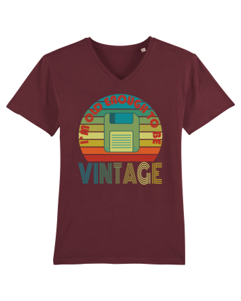 I'm Old Enough To Be Vintage Floppy Disk Burgundy