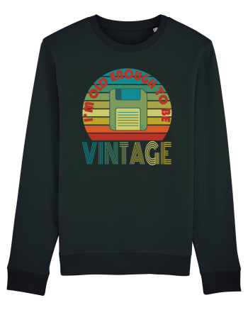 I'm Old Enough To Be Vintage Floppy Disk Black