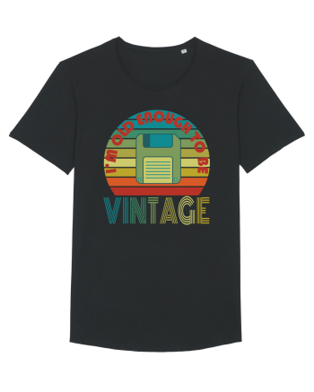 I'm Old Enough To Be Vintage Floppy Disk Black
