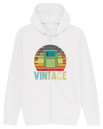 Vintage Floppy Disk Retro Style White