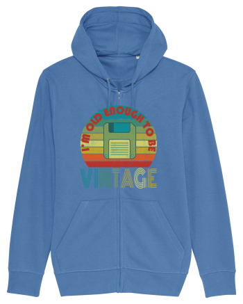 Vintage Floppy Disk Retro Style Bright Blue