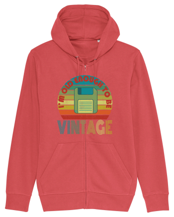 Vintage Floppy Disk Retro Style Carmine Red
