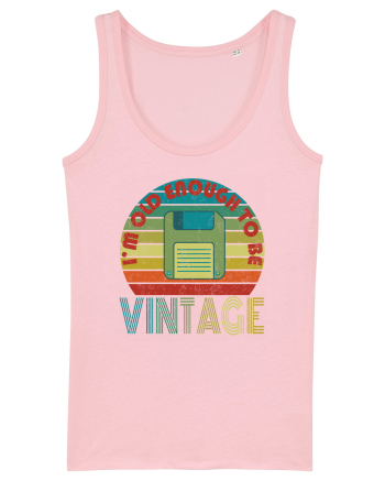 Vintage Floppy Disk Retro Style Cotton Pink