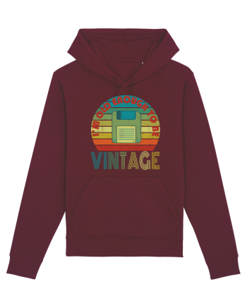 Vintage Floppy Disk Retro Style Burgundy
