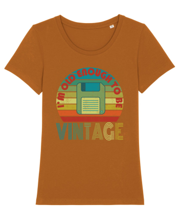 Vintage Floppy Disk Retro Style Roasted Orange
