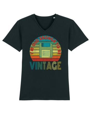 Vintage Floppy Disk Retro Style Black