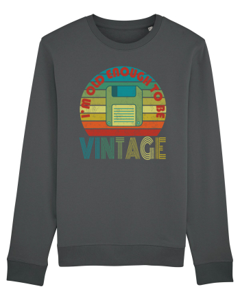 Vintage Floppy Disk Retro Style Anthracite
