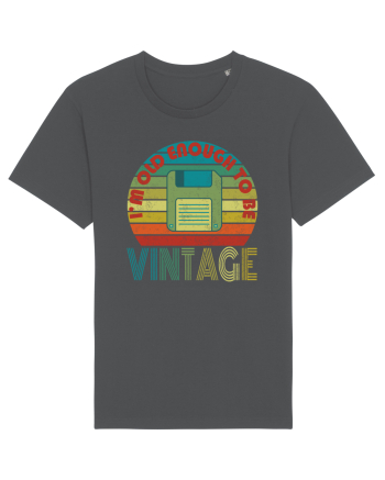 Vintage Floppy Disk Retro Style Anthracite