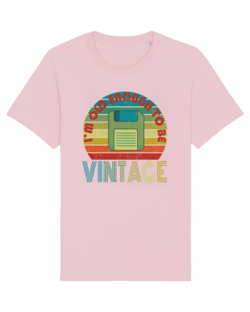 Vintage Floppy Disk Retro Style Cotton Pink