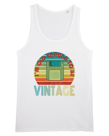 Vintage Floppy Disk Retro Style White