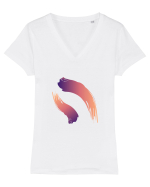 Relay Gradient Tricou mânecă scurtă guler V Damă Evoker