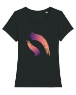 Relay Gradient Tricou mânecă scurtă guler larg fitted Damă Expresser