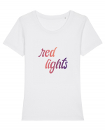 Red Lights (relay gradient) Tricou mânecă scurtă guler larg fitted Damă Expresser