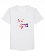 Red Lights (relay gradient) Tricou mânecă scurtă guler larg Bărbat Skater