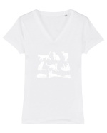 Nouă Pisici - Nouă Vieți Tricou mânecă scurtă guler V Damă Evoker