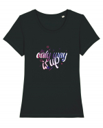 The Only Way Is Up (celestial gradient) Tricou mânecă scurtă guler larg fitted Damă Expresser