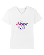 The Only Way Is Up (celestial gradient) Tricou mânecă scurtă guler V Bărbat Presenter