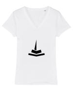 Illusion (pedestal) Tricou mânecă scurtă guler V Damă Evoker