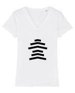 Illusion (tower) Tricou mânecă scurtă guler V Damă Evoker