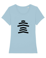 Illusion (tower) Tricou mânecă scurtă guler larg fitted Damă Expresser
