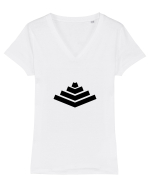 Illusion (pyramid) Tricou mânecă scurtă guler V Damă Evoker