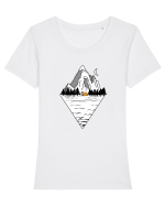 Mountain camping Tricou mânecă scurtă guler larg fitted Damă Expresser