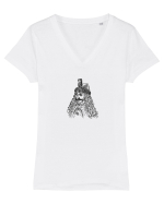 Vlad Țepes 1. Tricou mânecă scurtă guler V Damă Evoker