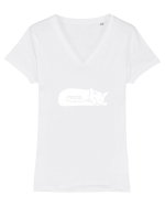Nope Cat Tricou mânecă scurtă guler V Damă Evoker