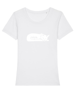 Nope Cat Tricou mânecă scurtă guler larg fitted Damă Expresser