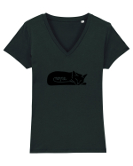 Nope Cat Tricou mânecă scurtă guler V Damă Evoker