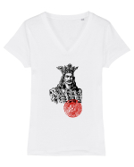 Ștefan cel Mare 2. Tricou mânecă scurtă guler V Damă Evoker
