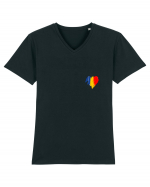 Tricolorul 3. Tricou mânecă scurtă guler V Bărbat Presenter