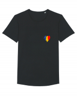 Tricolorul 3. Tricou mânecă scurtă guler larg Bărbat Skater