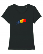 Tricolorul 4. Tricou mânecă scurtă guler larg fitted Damă Expresser