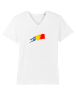 Tricolorul 4. Tricou mânecă scurtă guler V Bărbat Presenter