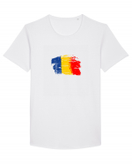 Tricolorul 5. Tricou mânecă scurtă guler larg Bărbat Skater