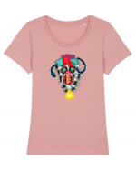 Mască populară 3. Tricou mânecă scurtă guler larg fitted Damă Expresser