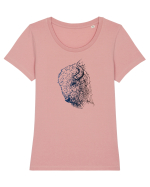 Zimbrul / Bourul 3. Tricou mânecă scurtă guler larg fitted Damă Expresser