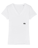 Zimbrul / Bourul 8. Tricou mânecă scurtă guler V Damă Evoker