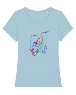 Zimbrul / Bourul 12. Tricou mânecă scurtă guler larg fitted Damă Expresser