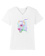 Zimbrul / Bourul 12. Tricou mânecă scurtă guler V Bărbat Presenter