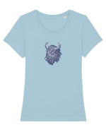Zimbrul / Bourul 14. Tricou mânecă scurtă guler larg fitted Damă Expresser