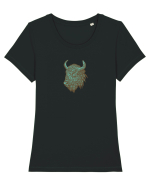 Zimbrul / Bourul 14. Tricou mânecă scurtă guler larg fitted Damă Expresser