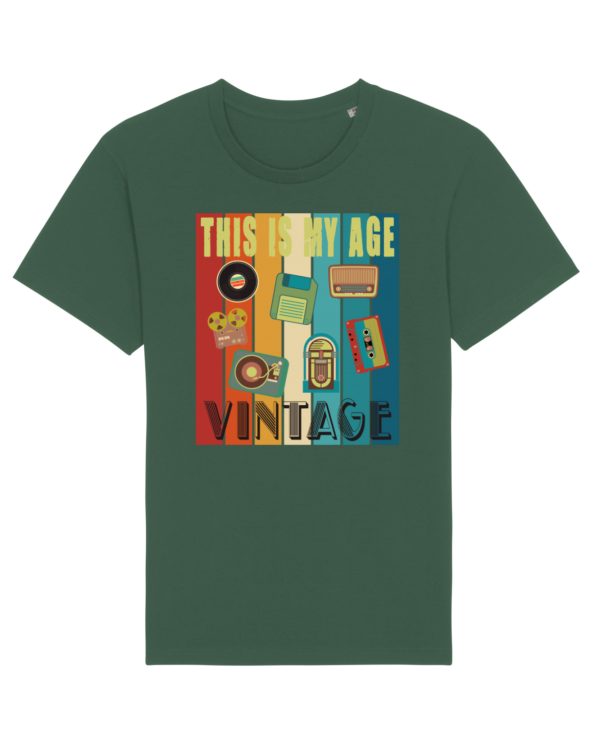Tricou mânecă scurtă Unisex Rocker Bottle Green
