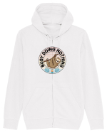 Ocupat facand nimic. Busy doing nothing sloth Hanorac cu fermoar Unisex Connector